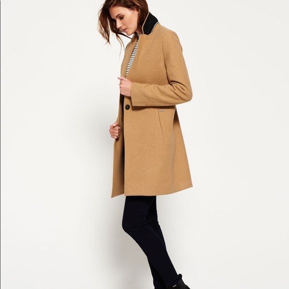 superdry camel coat